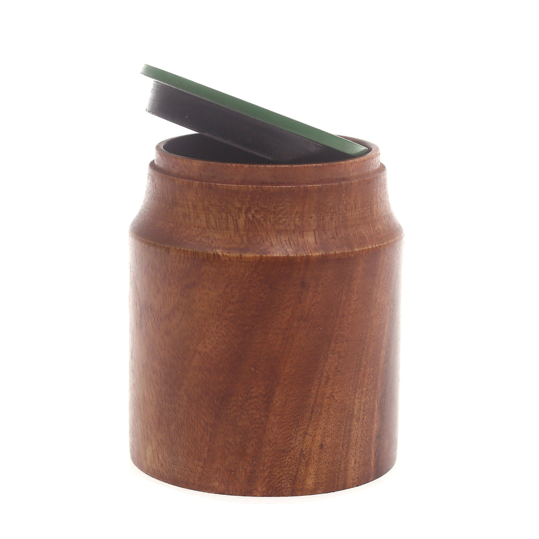 Wooden Decorative Jar – Green | Stylish Home Accent Piece