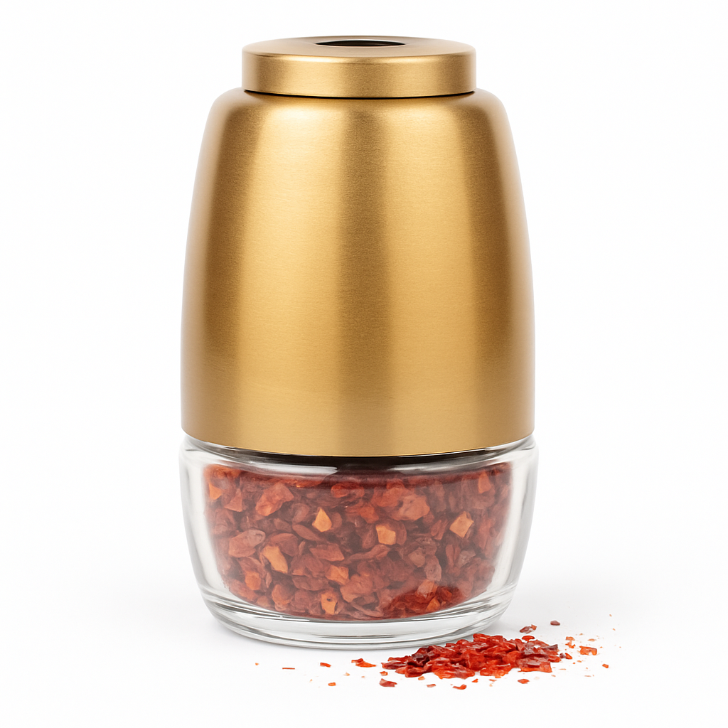 1Pc Stainless Steel Salt & Pepper Shaker – Gold Finish (CH-25, Single Piece)