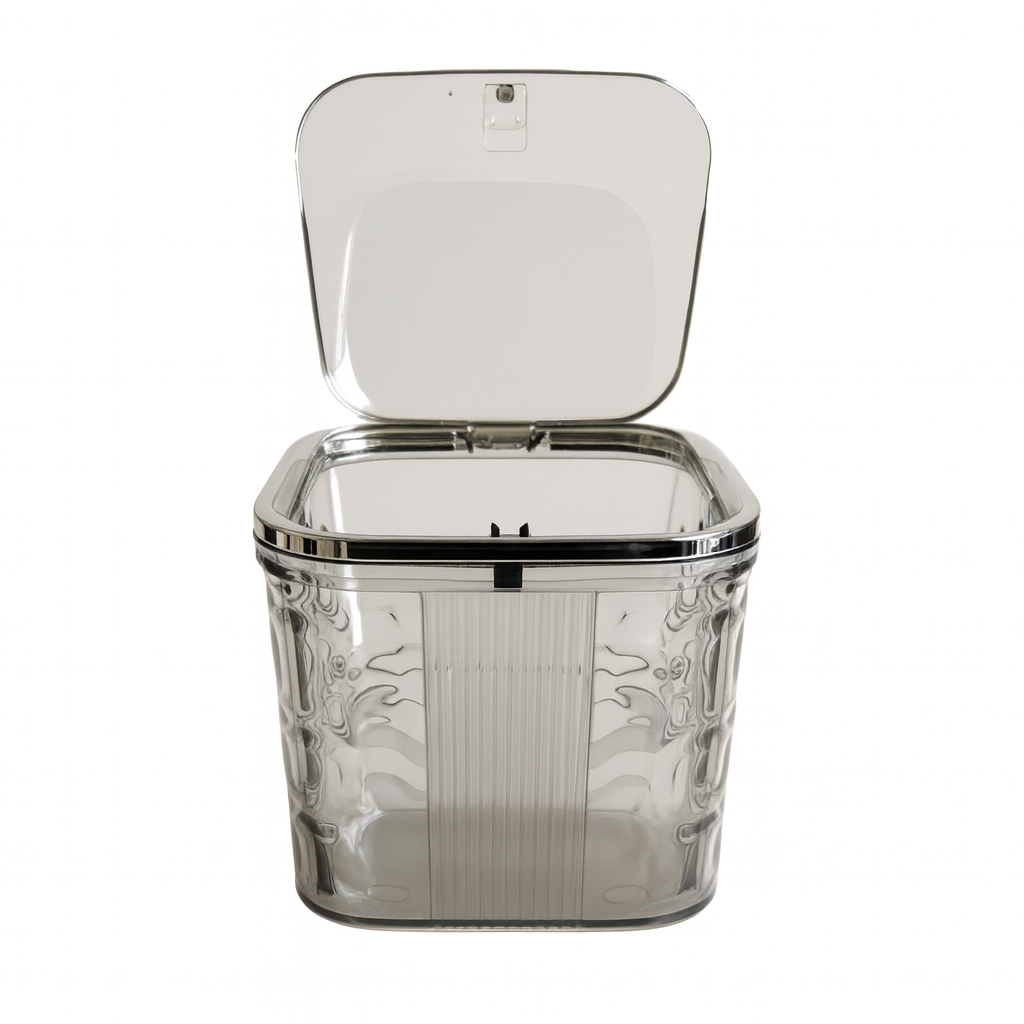 1pc Acrylic Push Box with Lid – Clear Storage Container (Small & Large)