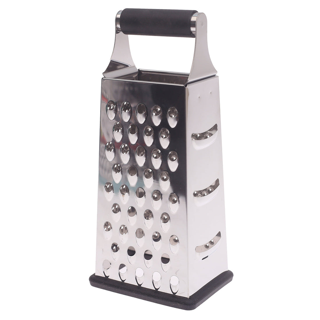 4-Sided Stainless Steel Grater with Rubber Grip Handle